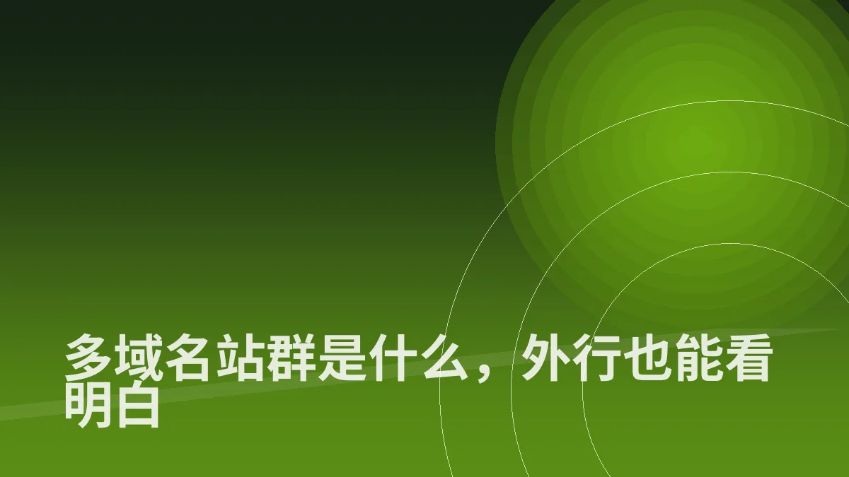 多域名站群是什么，外行也能看明白