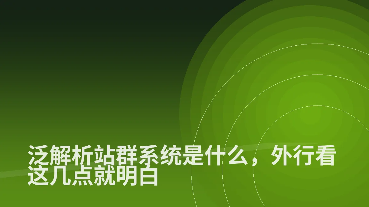 泛解析站群系统是什么,外行看这几点就明白