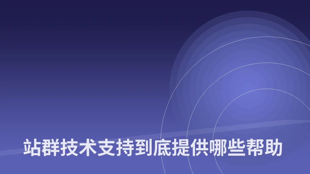 站群技术支持到底提供哪些帮助